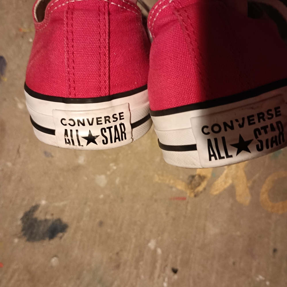 Converse All Star sneakers color red size 9.5 in men's and 11.5 womens